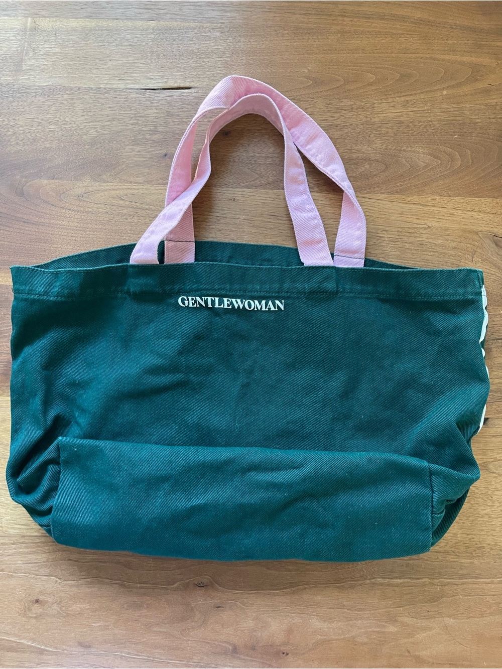 Gentlewoman Pink & Green Statement Tote Bag - Picture 7 of 9